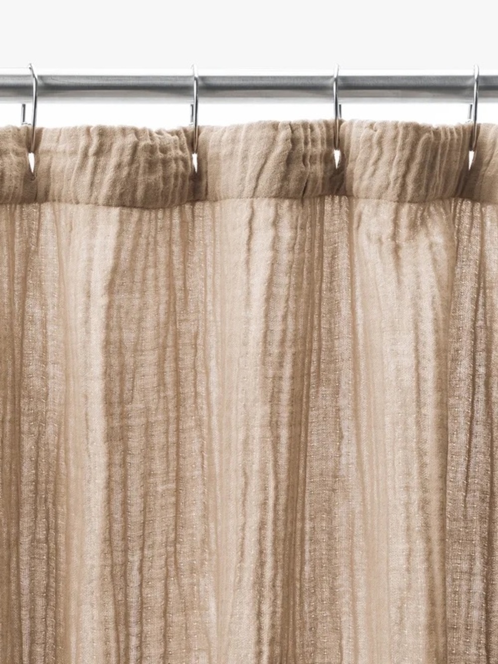 McGee & Co Textured Taupe Shower Curtain Panel - Home Bath